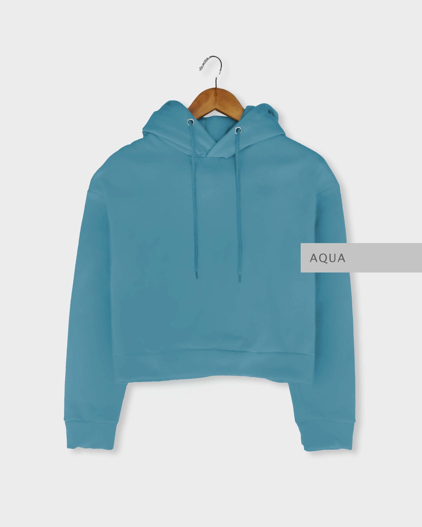 Sudadera Crop Aqua