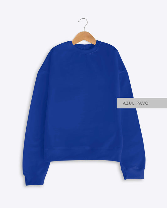 Sudadera Oversize Azul Pavo