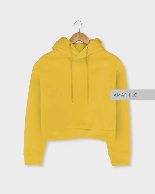 Sudadera Crop Amarillo