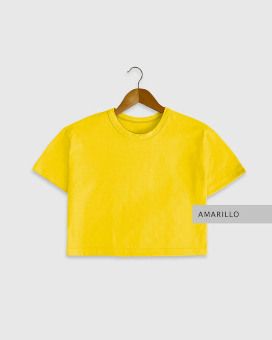 Blusa Crop Amarillo